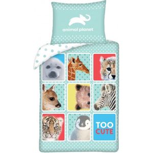 Animal Planet Dekbedovertrek Dieren - Eenpersoons - 140 x 200 cm - Katoen