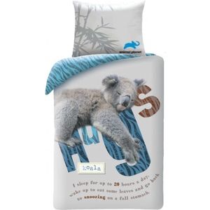 Animal Planet Dekbedovertrek, Koala - Eenpersoons - 140 x 200 + 70 x 90 cm - Katoen