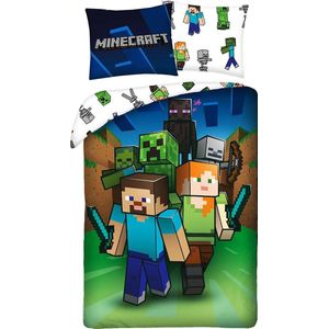 Minecraft Dekbedovertrek Monster Hunter - 140 x 200 cm + 70 x 90 cm - Katoen
