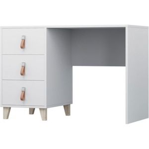 InspireMe- Modern bureau met 3 lade, bureautafel, computertafel, computerbureau, werktafel- 110 cm-75 cm-56cm-FAGO