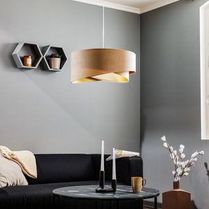 Maco Design Vivien hanglamp, tweekleurig, crème/goud