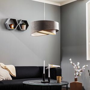 Maco Design Hanglamp Vivien driekleur grijs/zilver/goud