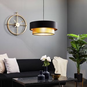 Maco Design Hanglamp Dorina, zwart/goud Ø 50cm