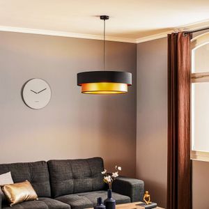 Maco Design Hanglamp Dorina, zwart/goud Ø 60cm
