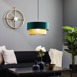 Maco Design Hanglamp Dorina, groen/goud Ø 40cm