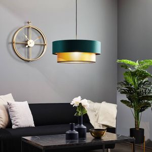 Maco Design Hanglamp Dorina, groen/goud Ø 50cm