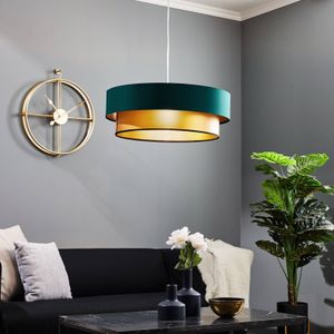 Maco Design Hanglamp Dorina, groen/goud Ø 60cm