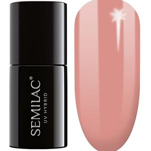 Semilac Gel nagellak, semi-permanent, UV, 801, zacht, beige, 7 ml