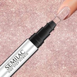 Semilac One Step Hybrid Glitter roze Beige 3ml S245 universeel