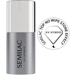 Semilac top no wipe stone effect