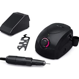 Semilac - Elektrische Nagelvijl - Zwart - 65W - 35000Rpm Trillingsvrij met Voetpedaal - Nagelboor voor Manicure en Pedicure