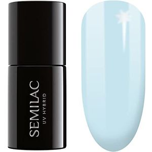 Semilac UV nagellak blauw 386 Blue Cloud 7 ml UV LED gekleurde lak voor kleurintensieve vingernagels efficiënt en duurzaam Nail Polish