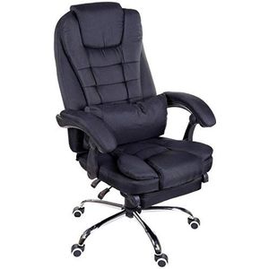 GIOSEDIO FBR, bureaustoel, voetsteun, verstelbare rugleuning stof zwart