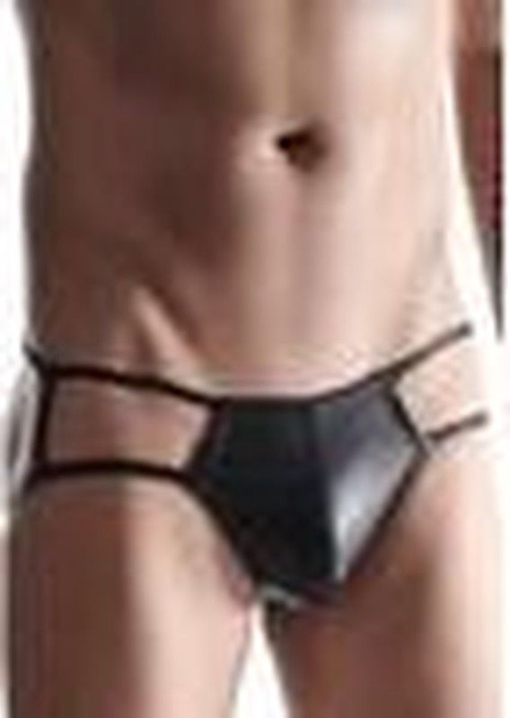 LINGERIE OUTLET Wetlook Men's briefs - Black black 2XL