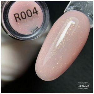 RUBBER BASE R004- GLITTER PEACH