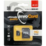 Imro - Micro SD Kaart 4 GB - Geheugenkaart Met Adapter - Class 10 UHS-I