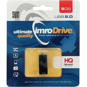 Imro - USB Stick - Flash Drive - Zwart - 8 GB - USB 2.0 - High Speed