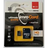 Imro Micro SD Kaart 8 GB - Geheugenkaart Met Adapter - SDHC