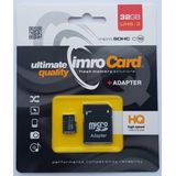 Imro Micro SD Kaart 32GB - Class 10 UHS-3 - Met Adapter