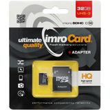 Imro - Micro SD Kaart 32GB - Geheugenkaart met Adapter - Class 10 UHS-3