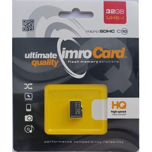 Imro Micro SD Kaart 32GB - Class 10 UHS - Met Adapter