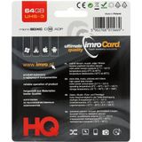 Imro Micro SD Kaart 64GB - 100MB/s - Inclusief Adapter - Zwart