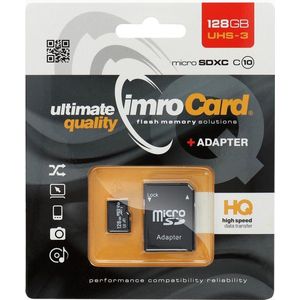 Imro microSDXC geheugenkaart met adapter - 128GB