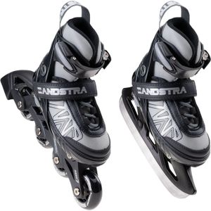 Zandstra 2-in-1 Schaats/Skate/Skeelers Combo Junior Inlineskates Unisex - Maat 29-32