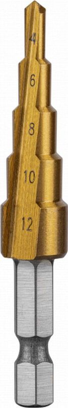 Stappenboor, HSS 4241 snelstaal , 4-12 mm