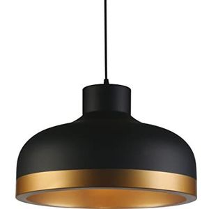 GTV hanglamp plafondlamp GOLDI, AC220-240V0, 50/60Hz, 1*E27, IP20, DURCHM. 30 CM, afzonderlijk, zwart/goud, moderne stijl, OS-GOLD1-11-DEC