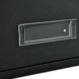 Iso Trade - Letterbox - Wandbrievenbus - Zwart - Staal - Veiligheidsklep