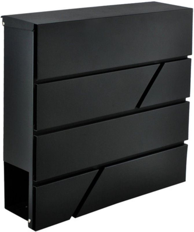 Malatec brievenbus – brievenbus met krantenrol – wandbrievenbus - antraciet