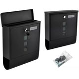 Brievenbus - Met Krantenrol - Wandbrievenbus - Mat Zwart