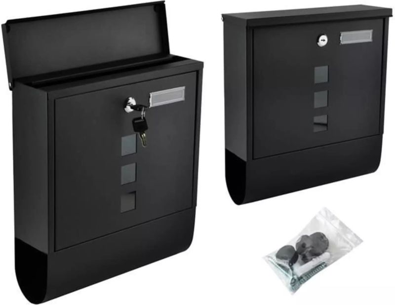 Brievenbus - Met Krantenrol - Wandbrievenbus - Mat Zwart