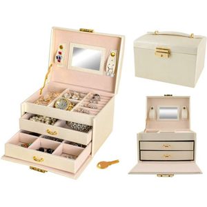 Beautylushh Sieradendoos & Juwelenbox Licht Beige