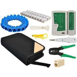 Netwerk Tester Set - RJ45/RJ12/RJ11/Cat5/Cat5e/Cat6 - Met Krimptang