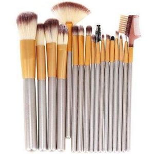 Make-up Borstels - 18 Stuks - Anti-Allergie Haar - Synthetisch