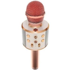 Draadloze Karaoke Microfoon - Draadloos met Speaker - Bluetooth - Rosé Goud - Karaoke - Zingen -  Microfoon