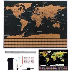 Kraskaart - Wereld kraskaart - Geschenk