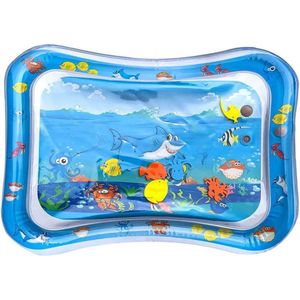 Waterspeelmat - Opblaasbaar - Speelkleed - Watermat - Voor baby's van 0 maanden - Sensorisch - Ontwikkelen - Blauw