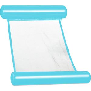 Waterhangmat - Luchtbed met net - Luchtmatras zwembad met gaas - opblaasbaar - Blauw