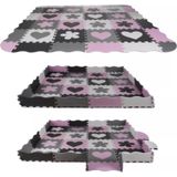 Iso Trade Eva 16135 Tapis de Jeu Puzzle Pour Enfant Rose/Gris