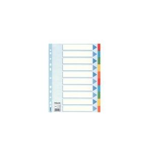 Esselte Multicoloured Card Divider, Mehrfarben, A4, 225 mm, 3 mm, 297 mm, 125 g