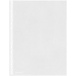 Esselte Economy Kunststof Showtassen voor A4 Documenten (100 stuks) - met 11 Perforatiegaten - Transparant