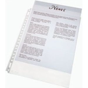 Esselte geperforeerd hoesje transparant A4 21-gaats 30 micron (100 stuks)