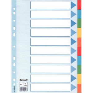 Esselte - Tabbladen A4 11R karton 10-delig met voorblad | 1 set | 10 stuks