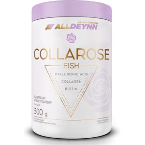 Alldeynn | Collarose | Vis collageen | Orange | 300gr 50 servings | Hyaluronzuur | Biotin | Vrouwen | Supplement | Nutriworld