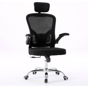 TOP E SHOP Topeshop fauteuil DORY CZERŃ bureau- en computerstoel Gecapitonneerde zitting Netrugleuning