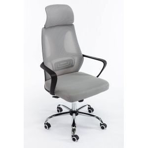 Topeshop FOTEL Nigel SZARY Office/Computer Chair Padded seat Mesh backrest