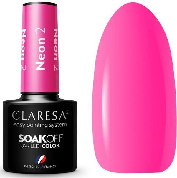Claresa - Neon 2 - UV/LED Gellak - Knalroze - 5ml